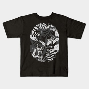 Botanical Greyscale Kids T-Shirt